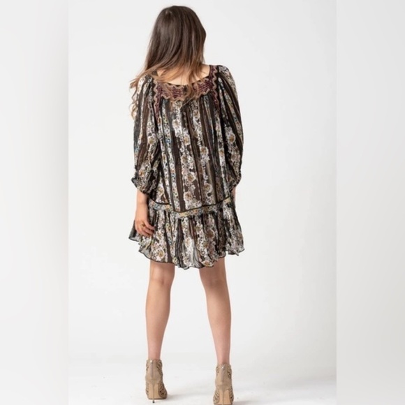 FP Free People Dance Magic Mini Dress Tunic Top Womens Sz XS Sheer Boho Flowy - Picture 2 of 13